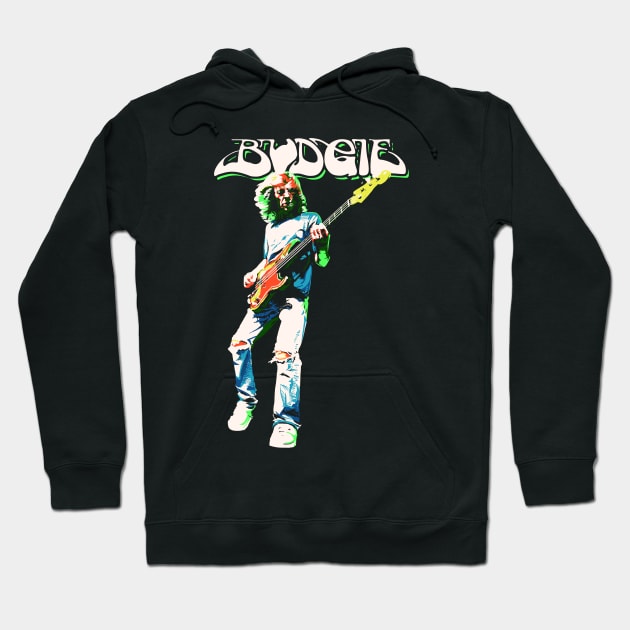 Budgie Band Burke Shelley Guitar New v2 Hoodie by Lima's